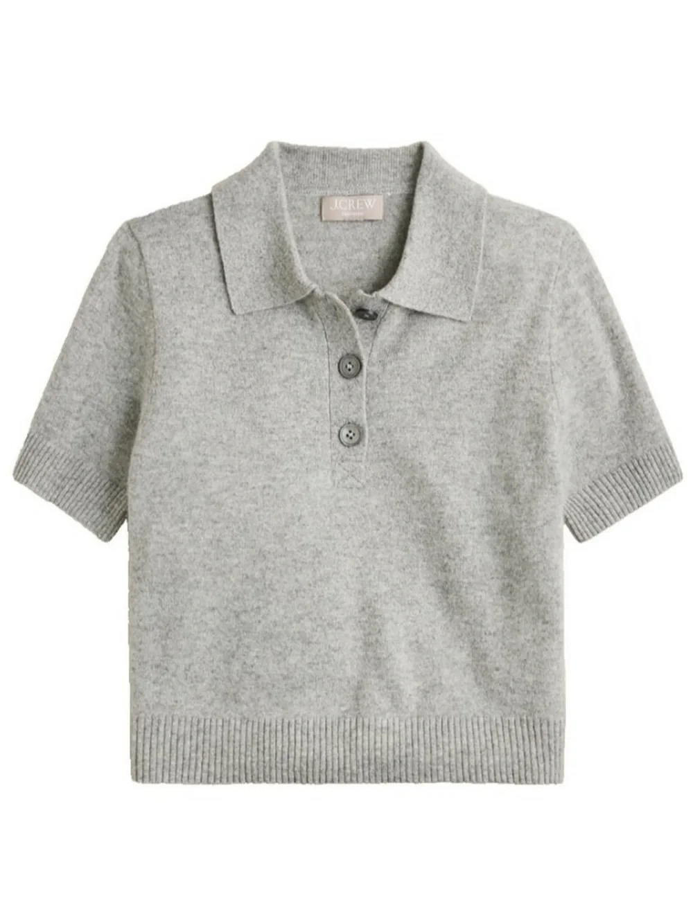 J Crew Cashmere Cropped Sweater Gray Size Small